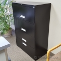 Black 4 Drawer Flip Front Lateral File Cabinet, Locking